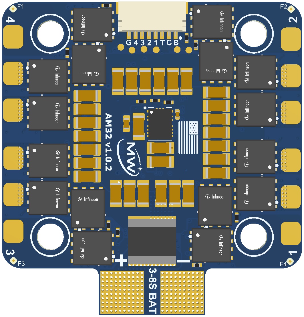 MW 4IN1 ESC top view